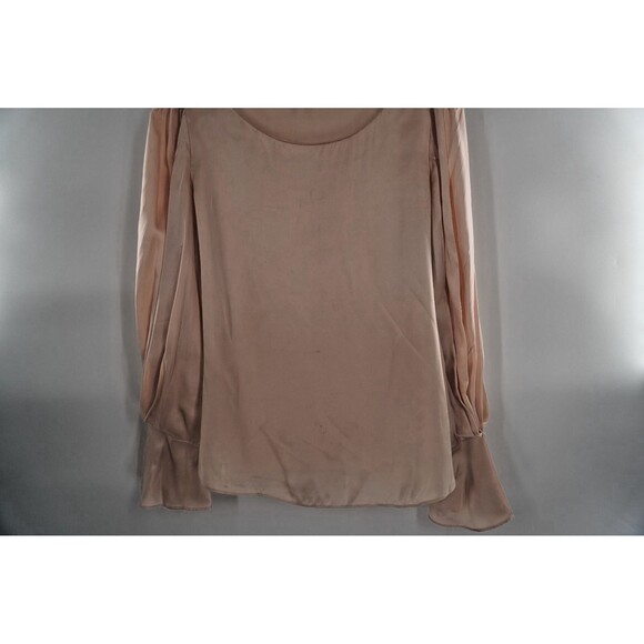 Lafayette 148 Women Shell Flower Silk Blouse NWT Peach Blush Pink Top Size S NWT - Picture 6 of 11